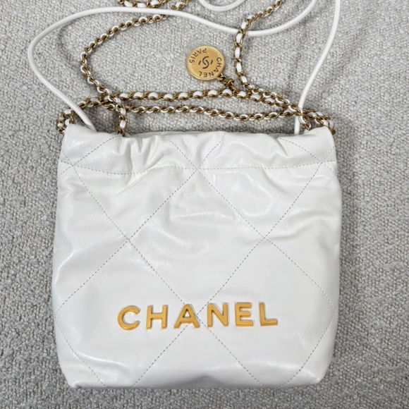 Authentic Pre-Owned Chanel Mini 22 Bag White - Picture 11 of 15